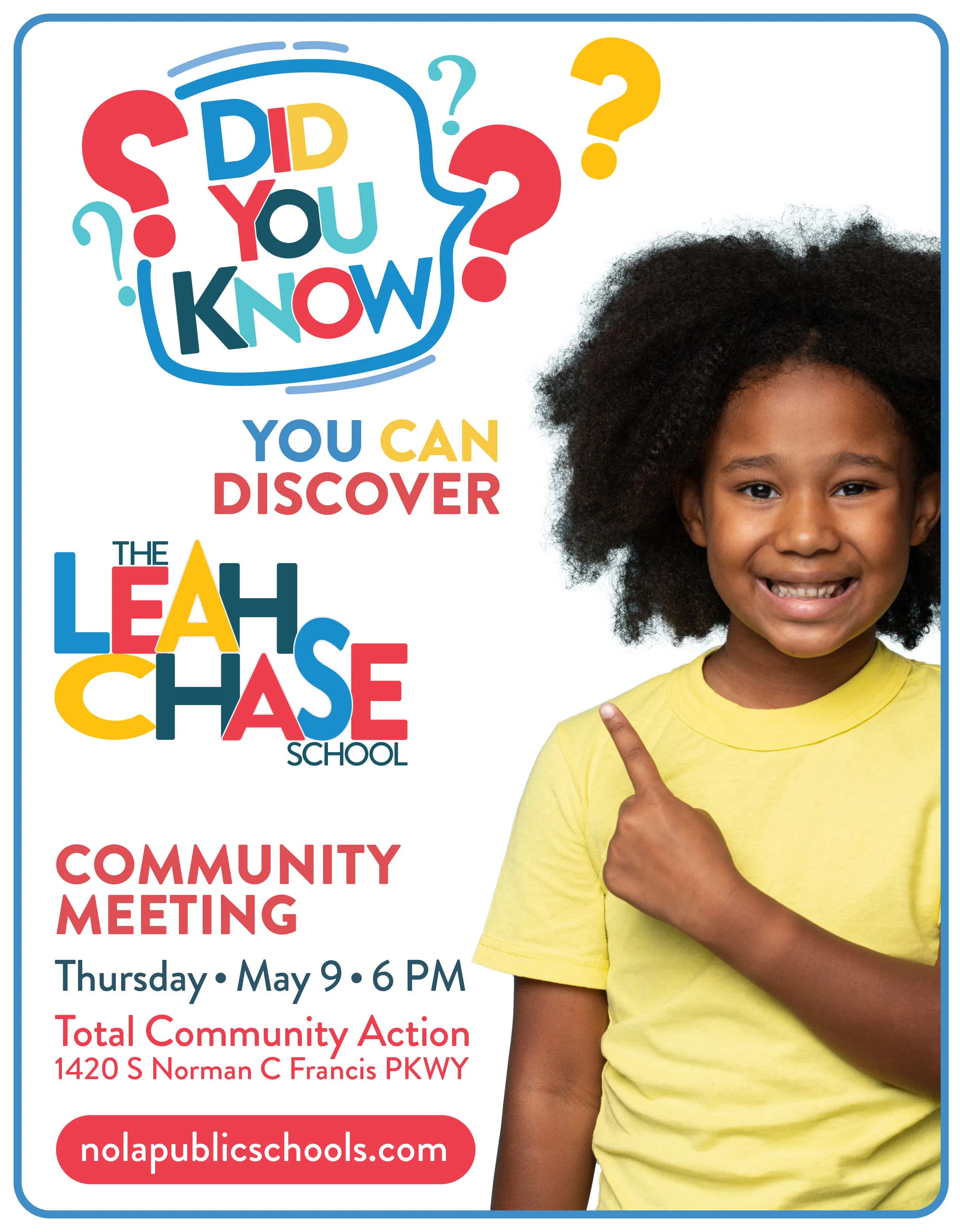 New Orleans Public Schools flyers (part of campaigns including logos and style guides)
