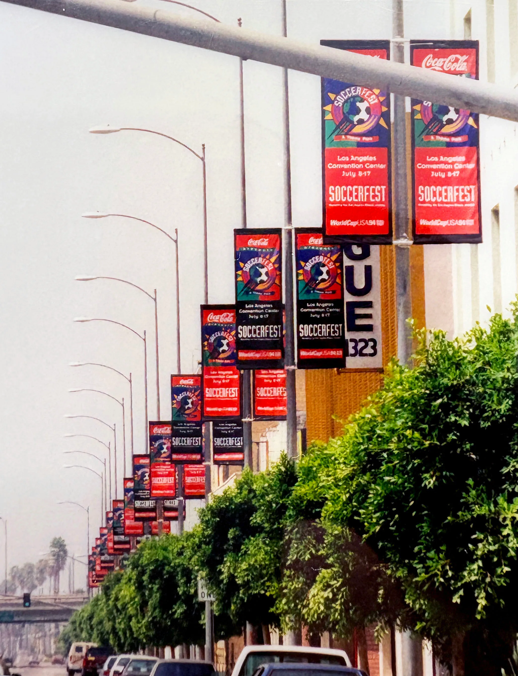 Various design projects for SoccerFest including posters, bags, invitations, outdoor billboards, street banners and bus ads