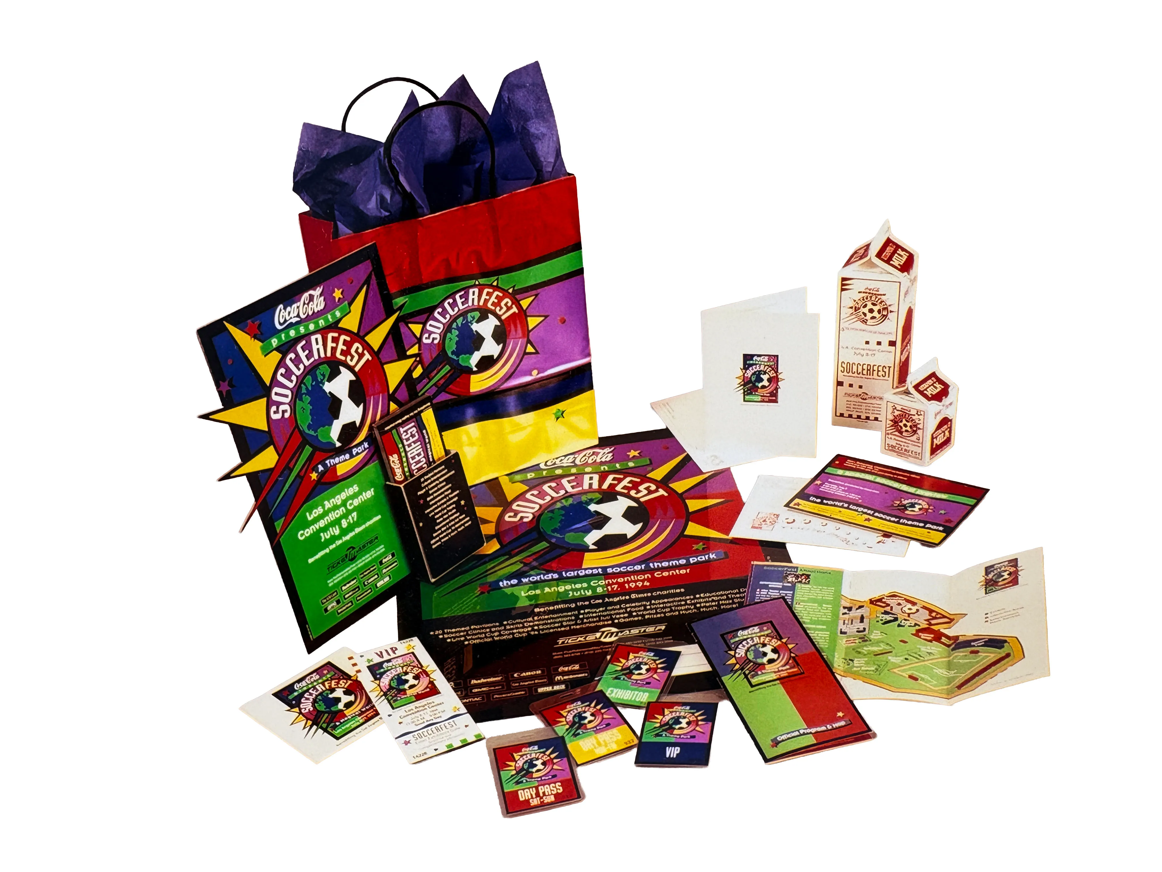 Various design projects for SoccerFest including posters, bags, invitations, outdoor billboards, street banners and bus ads