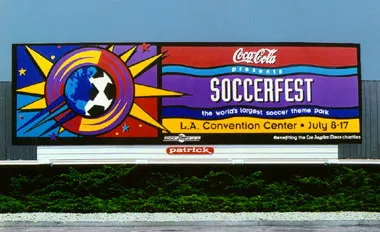 Various design projects for SoccerFest including posters, bags, invitations, outdoor billboards, street banners and bus ads